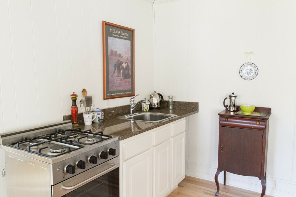 Kitchenette in Personal retreat space for homeschool moms in Guthrie, Oklahoma | Sabbath Rest