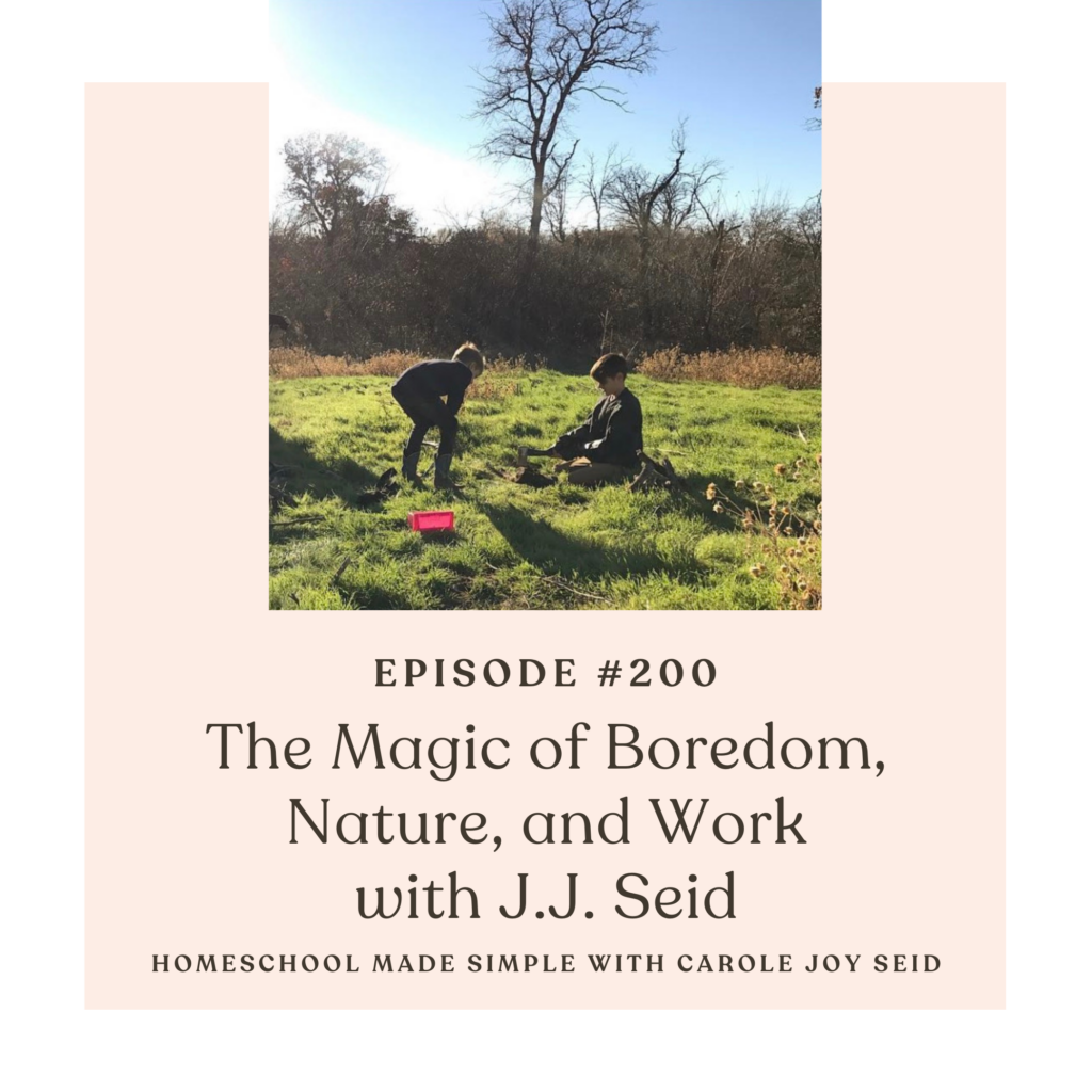 magic of boredom, nature, and work with J.J. Seid | homeschool made simple podcast