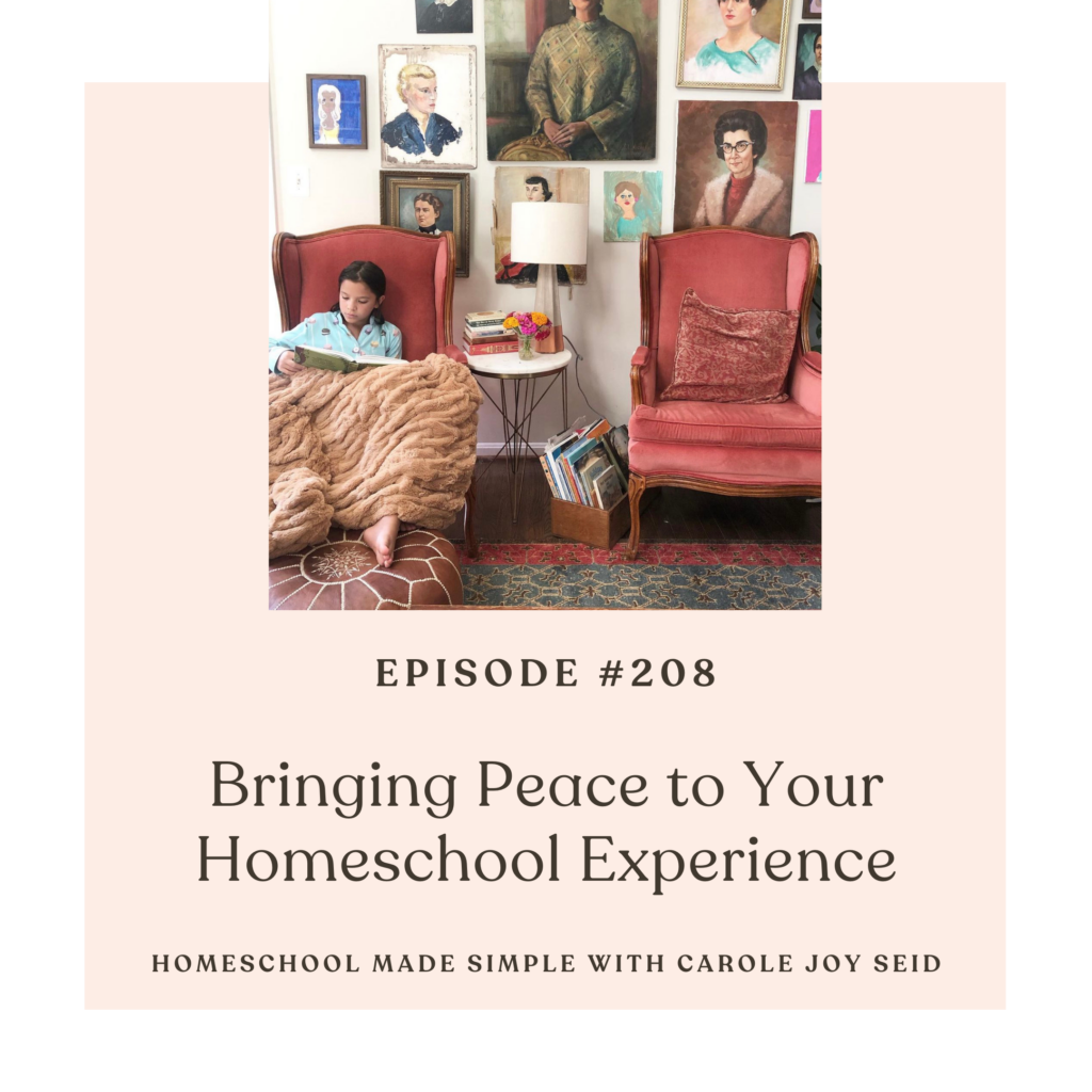bringing peace to your homeschool experience